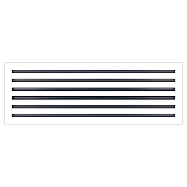 BUILDMART - 30x12 White Modern AC Vent Cover - Decorative Air Vent - Standard Linear Slot Diffuser - Register Grille for Ceiling, Walls & Floors - Texas Buildmart