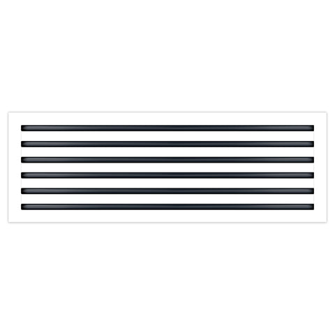 BUILDMART - 30x12 White Modern AC Vent Cover - Decorative Air Vent - Standard Linear Slot Diffuser - Register Grille for Ceiling, Walls & Floors - Texas Buildmart