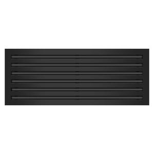 Front of 30x12 Modern Air Vent Cover Black - 30x12 Standard Linear Slot Diffuser Black - Texas Buildmart