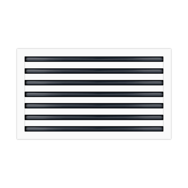 BUILDMART - 30x14 White Modern AC Vent Cover - Decorative Air Vent - Standard Linear Slot Diffuser - Register Grille for Ceiling, Walls & Floors - Texas Buildmart