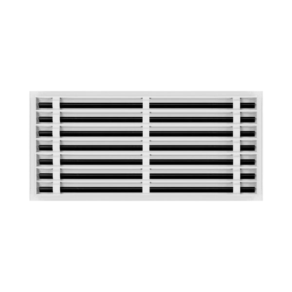 Back of 30x14 Modern Air Vent Cover White - 30x14 Standard Linear Slot Diffuser White - Texas Buildmart