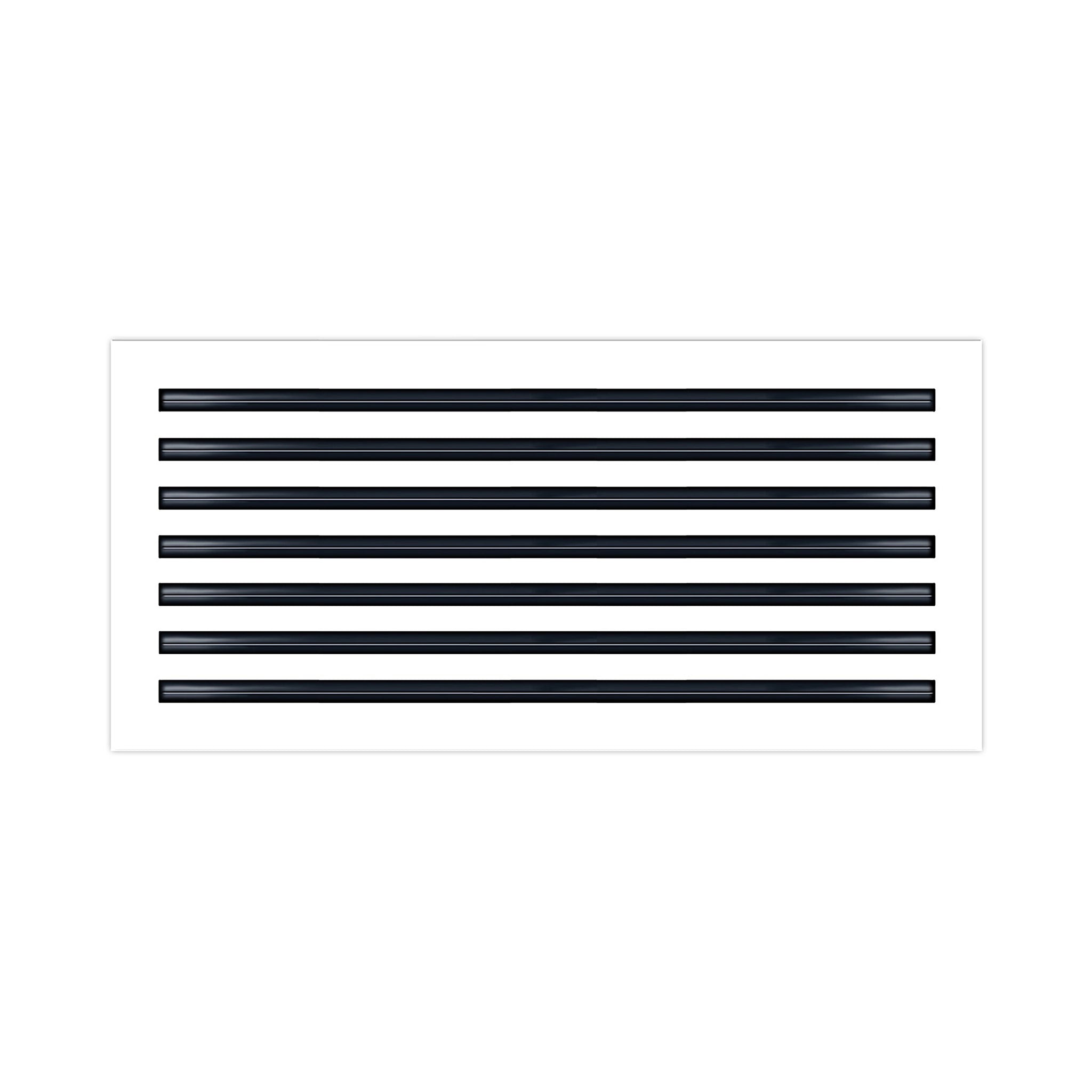 Front of 30x14 Modern Air Vent Cover White - 30x14 Standard Linear Slot Diffuser White - Texas Buildmart