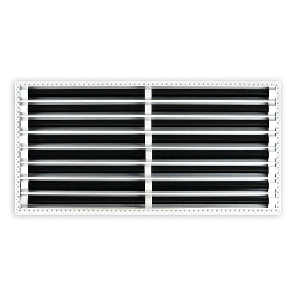 BUILDMART - 30x16 MUD-IN Air Vent Cover - Drywall MUD IN White Air Vent - MUD Linear Slot Diffuser - Register Grille for Ceiling and Walls - Texas Buildmart