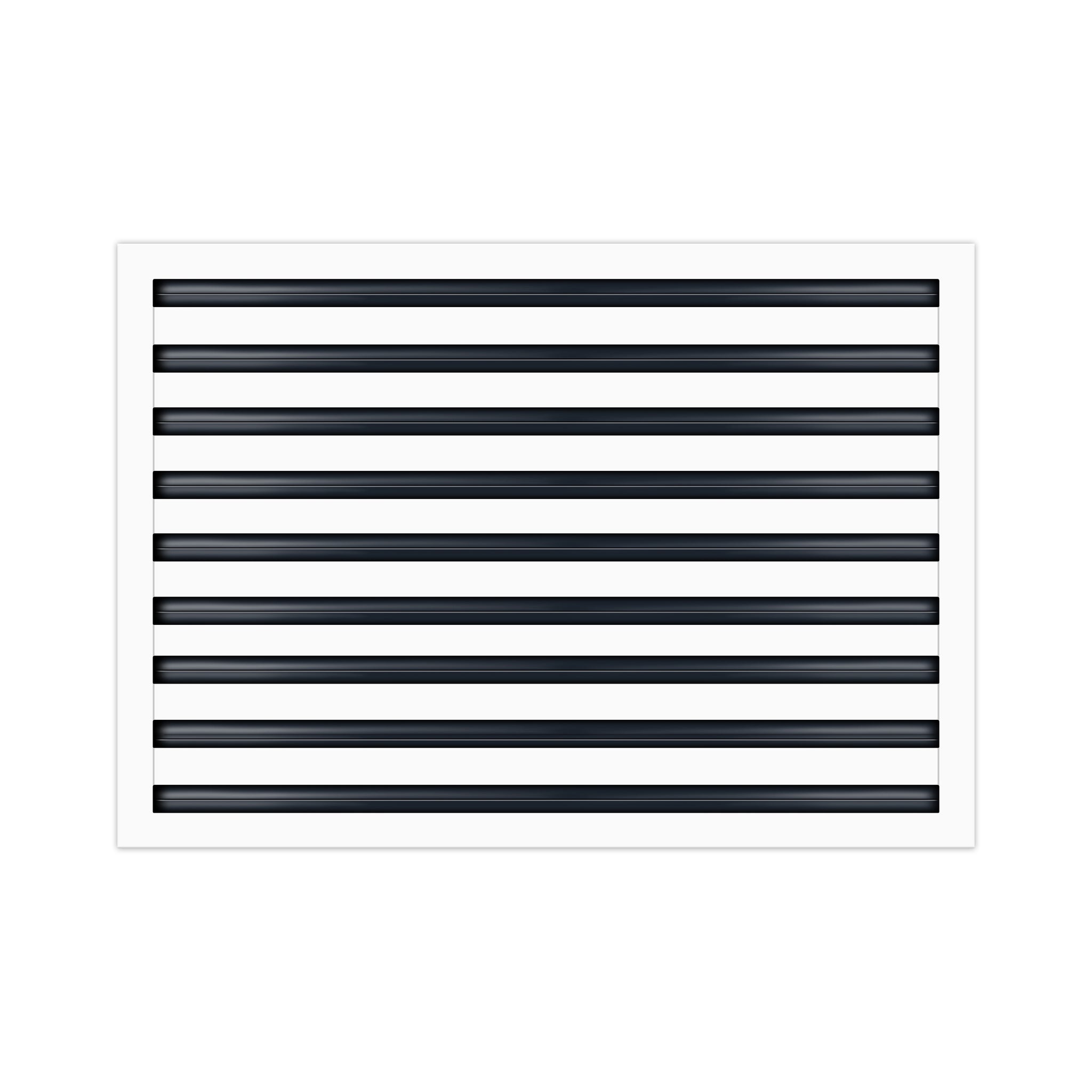 Front of 30x18 Modern Air Vent Cover White - 30x18 Standard Linear Slot Diffuser White - Texas Buildmart