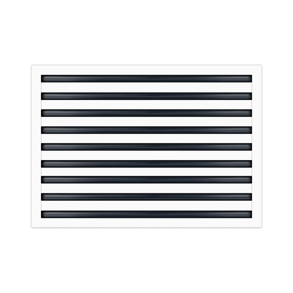 Front of 30x18 Modern Air Vent Cover White - 30x18 Standard Linear Slot Diffuser White - Texas Buildmart