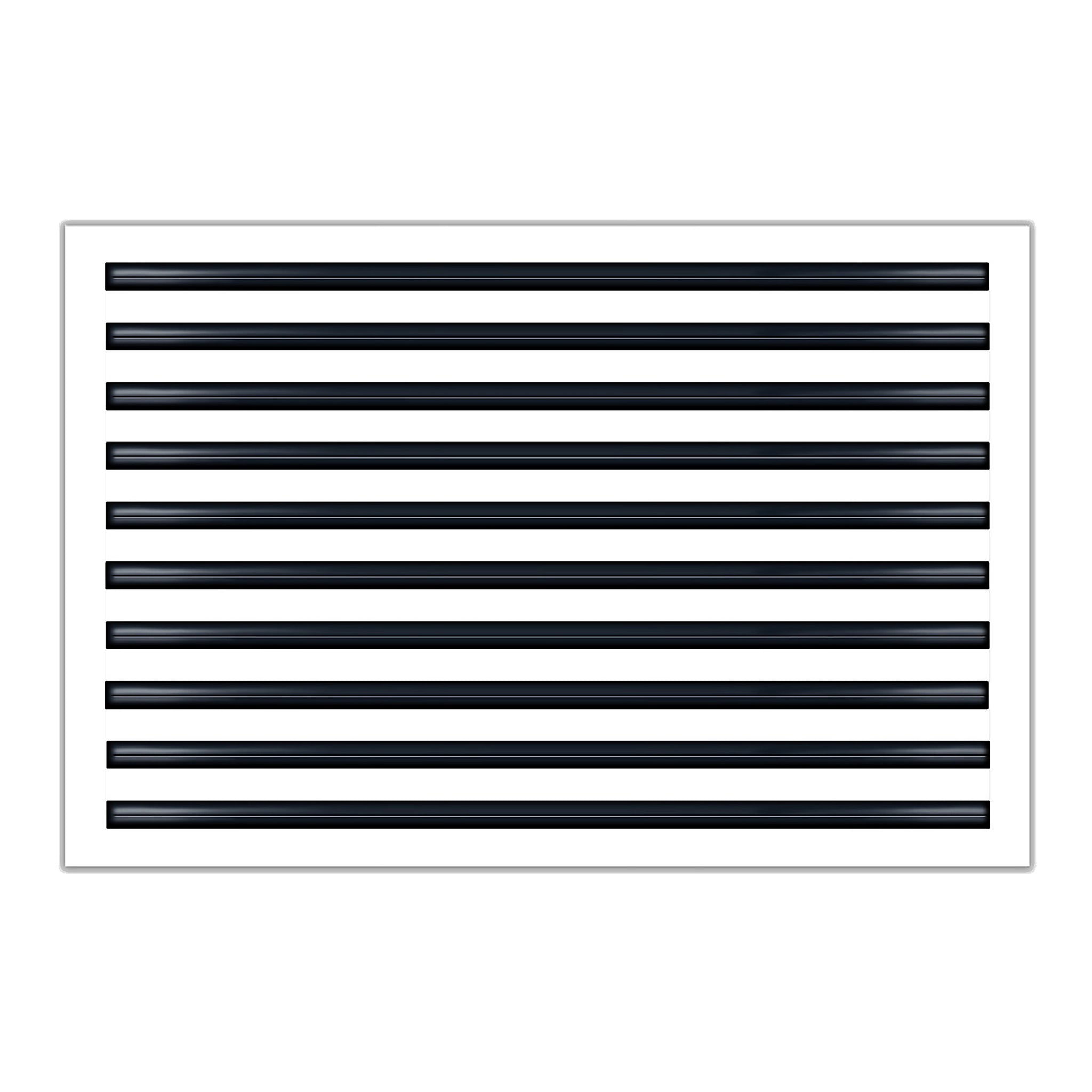 Front of 30x20 Modern Air Vent Cover White - 30x20 Standard Linear Slot Diffuser White - Texas Buildmart