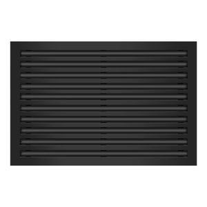 Front of 30x20 Modern Air Vent Cover Black - 30x20 Standard Linear Slot Diffuser Black - Texas Buildmart