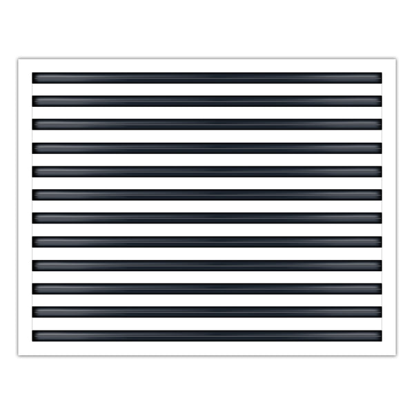 Front of 30x24 Modern Air Vent Cover White - 30x24 Standard Linear Slot Diffuser White - Texas Buildmart