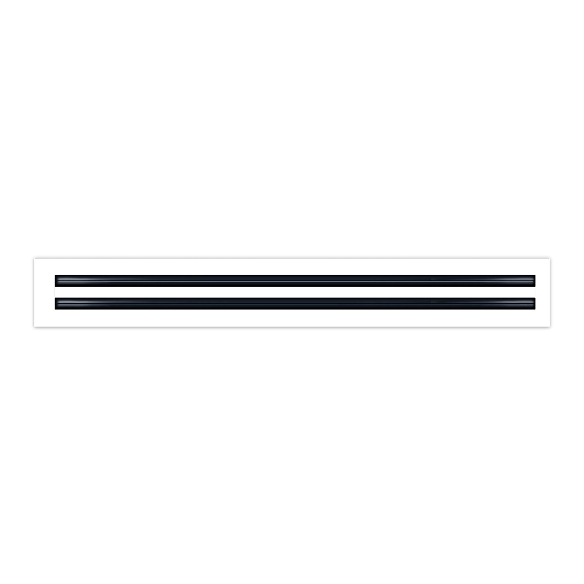 Front of 30x4 Modern Air Vent Cover White - 30x4 Standard Linear Slot Diffuser White - Texas Buildmart