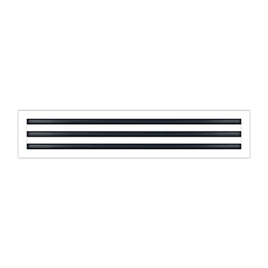 BUILDMART - 30x6 White Modern AC Vent Cover - Decorative Air Vent - Standard Linear Slot Diffuser - Register Grille for Ceiling, Walls & Floors - Texas Buildmart