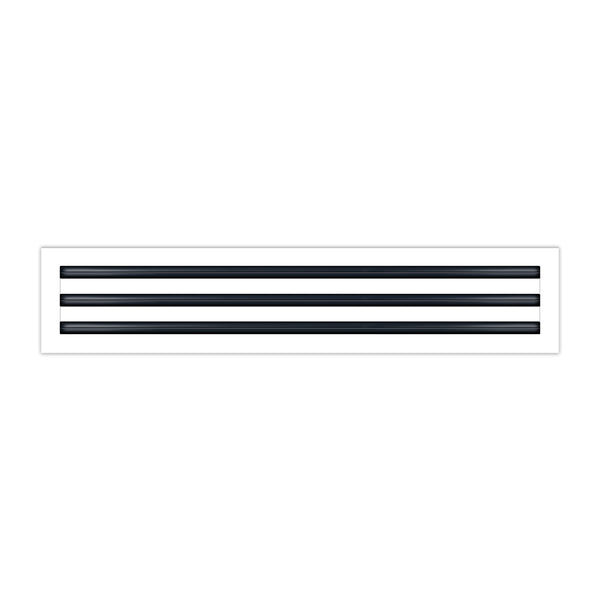 BUILDMART - 30x6 White Modern AC Vent Cover - Decorative Air Vent - Standard Linear Slot Diffuser - Register Grille for Ceiling, Walls & Floors - Texas Buildmart