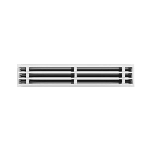 Back of 30x6 Modern Air Vent Cover White - 30x6 Standard Linear Slot Diffuser White - Texas Buildmart