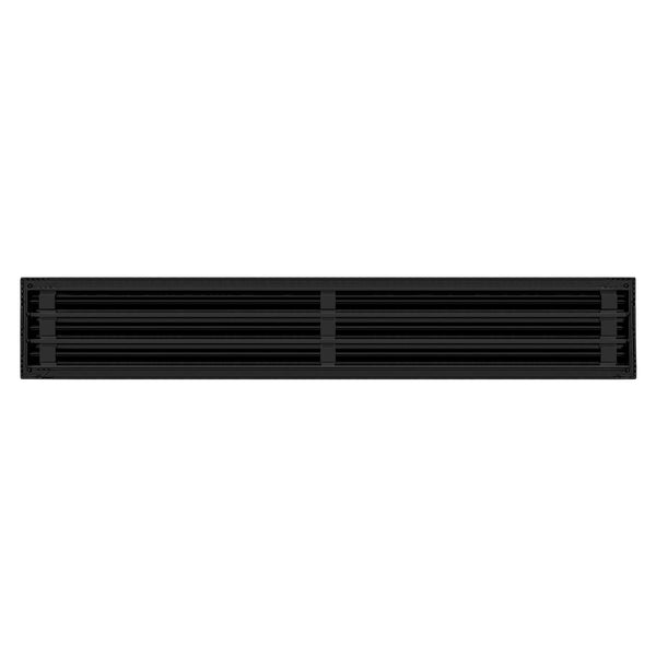 Back of 30x6 Modern Air Vent Cover Black - 30x6 Standard Linear Slot Diffuser Black - Texas Buildmart