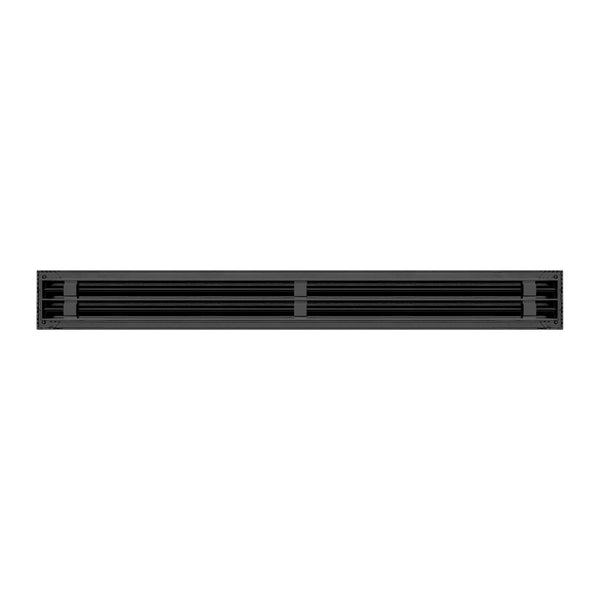 Back of 36 Inch 2 Slot Linear Air Vent Cover Black - 36 Inch 2 Slot Linear Diffuser Black - Texas Buildmart
