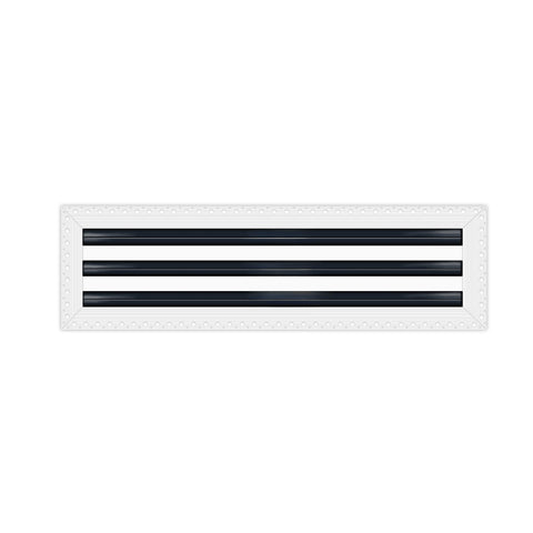 BUILDMART - 36" Mud-In Linear Slot Diffuser - 3 Slot -  Air Vent Cover - Drywall MUD IN White Air Vent - MUD Linear Slot Diffuser - Register Grille for Ceiling and Walls - Texas Buildmart