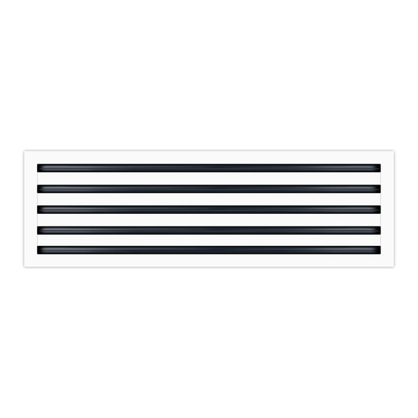 BUILDMART - 36x10 White Modern AC Vent Cover - Decorative Air Vent - Standard Linear Slot Diffuser - Register Grille for Ceiling, Walls & Floors - Texas Buildmart