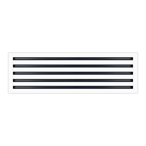 BUILDMART - 36x10 White Modern AC Vent Cover - Decorative Air Vent - Standard Linear Slot Diffuser - Register Grille for Ceiling, Walls & Floors - Texas Buildmart