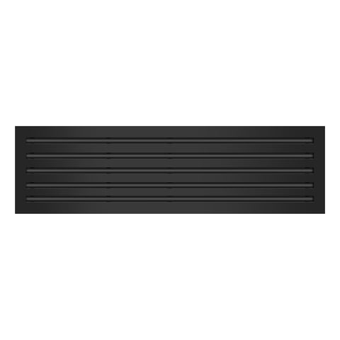 Front of 36x10 Modern Air Vent Cover Black - 36x10 Standard Linear Slot Diffuser Black - Texas Buildmart