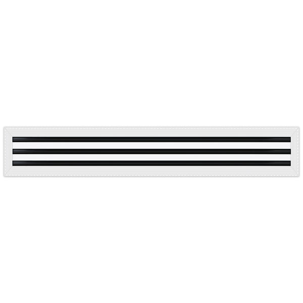 BUILDMART - 36x6 MUD-IN Air Vent Cover - Drywall MUD IN White Air Vent - MUD Linear Slot Diffuser - Register Grille for Ceiling and Walls - Texas Buildmart