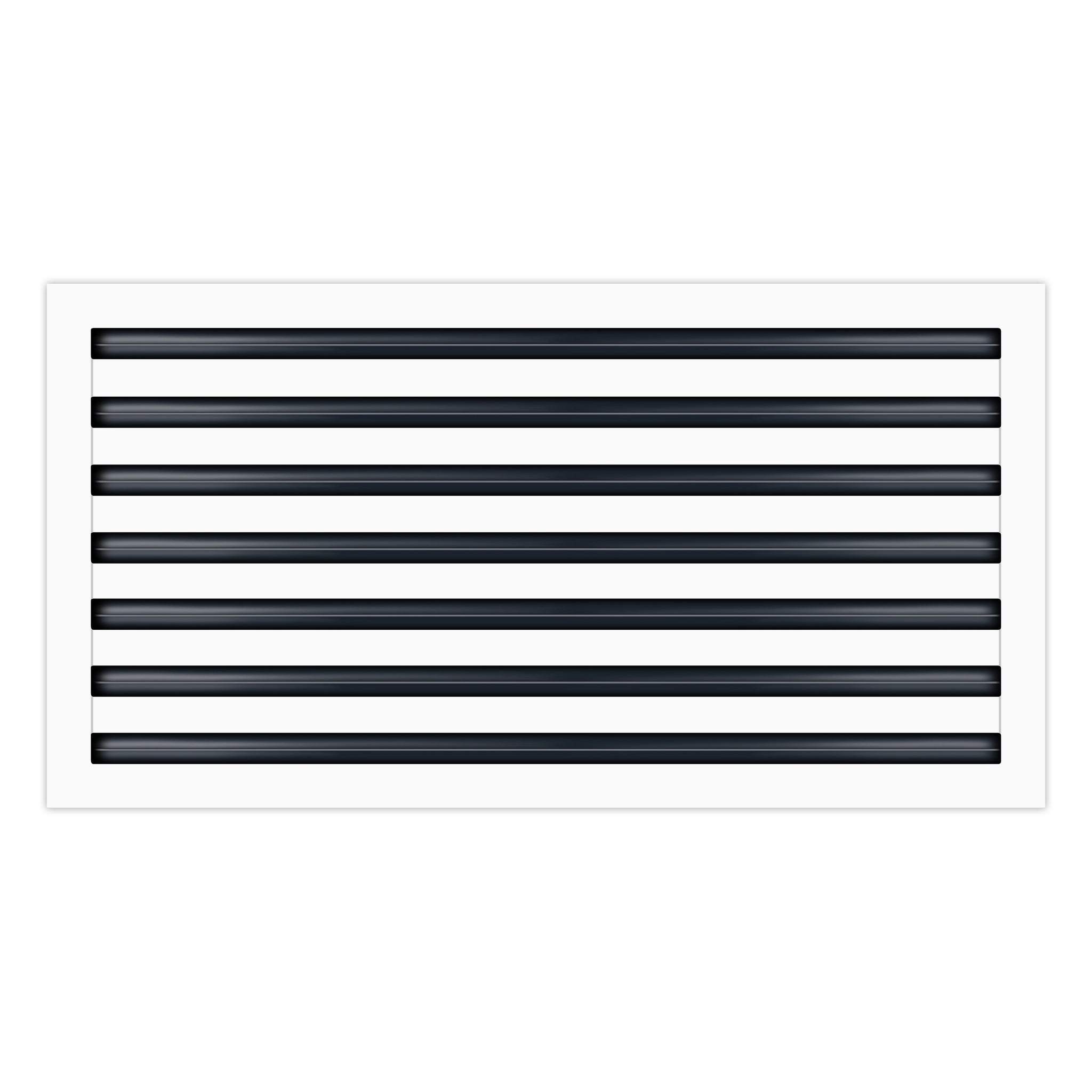 Front of 36x14 Modern Air Vent Cover White - 36x14 Standard Linear Slot Diffuser White - Texas Buildmart