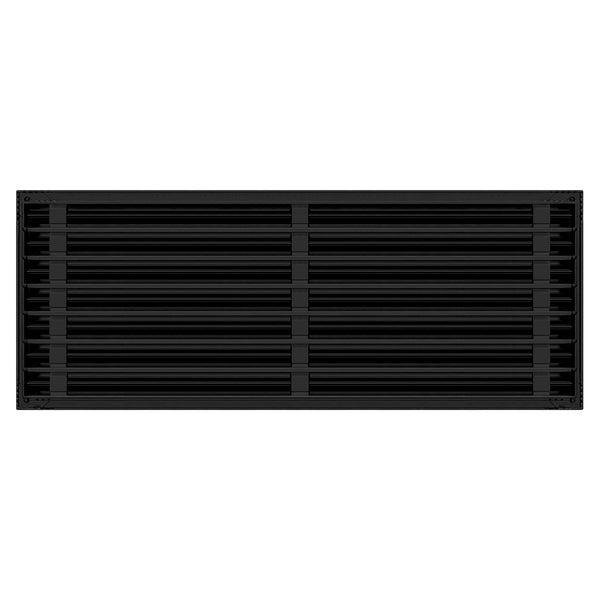 Back of 36x14 Modern Air Vent Cover Black - 36x14 Standard Linear Slot Diffuser Black - Texas Buildmart