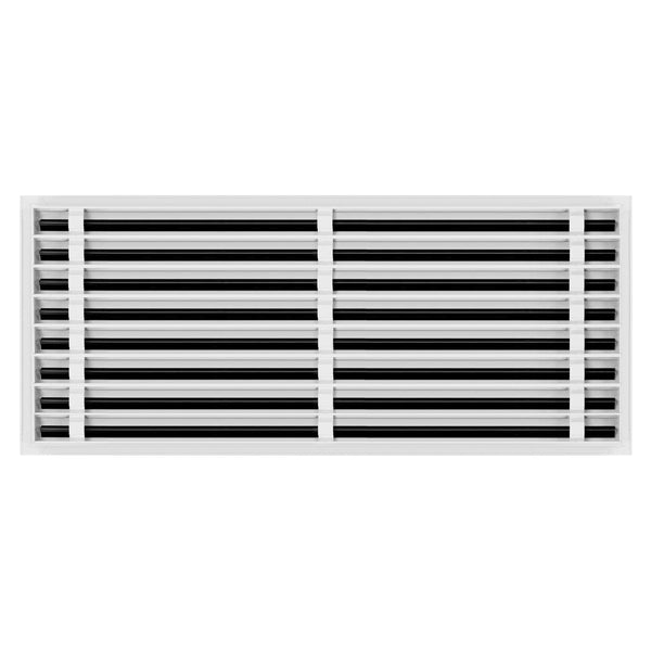 Back of 36x16 Modern Air Vent Cover White - 36x16 Standard Linear Slot Diffuser White - Texas Buildmart