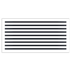 Front of 36x18 Modern Air Vent Cover White - 36x18 Standard Linear Slot Diffuser White - Texas Buildmart