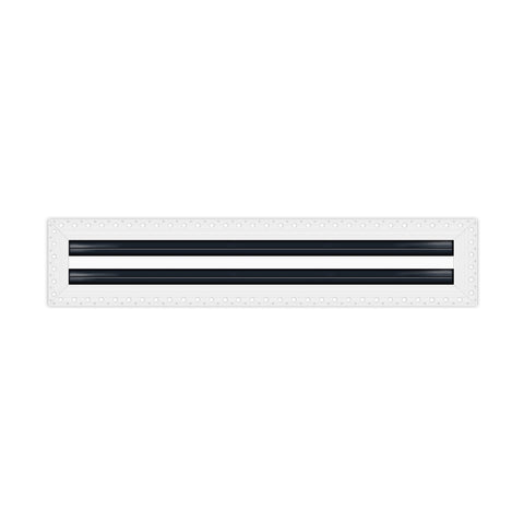 BUILDMART - 36" Linear Slot Diffuser - 2 Slot - Mud In Air Vent Cover - Drywall Mud-in White Air Vent - Mud Linear Slot Diffuser - Register Grille for Ceiling and Walls - Texas Buildmart