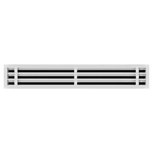 Back of 36x6 Modern Air Vent Cover White - 36x6 Standard Linear Slot Diffuser White - Texas Buildmart