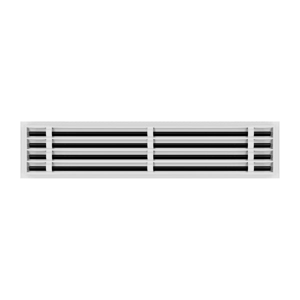 Back of 36x8 Modern Air Vent Cover White - 36x8 Standard Linear Slot Diffuser White - Texas Buildmart