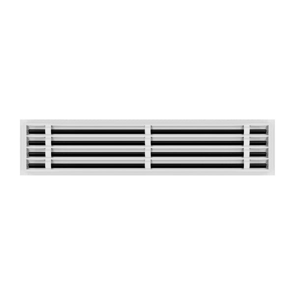 Back of 36x8 Modern Air Vent Cover White - 36x8 Standard Linear Slot Diffuser White - Texas Buildmart