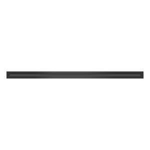 Front of 48 Inch 1 Slot Linear Air Vent Cover Black - 48 Inch 1 Slot Linear Diffuser Black - Texas Buildmart
