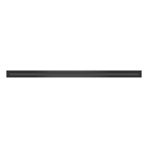 Front of 48 Inch 1 Slot Linear Air Vent Cover Black - 48 Inch 1 Slot Linear Diffuser Black - Texas Buildmart