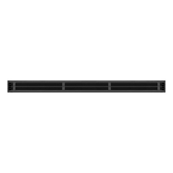 Back of 48 Inch 2 Slot Linear Air Vent Cover Black - 48 Inch 2 Slot Linear Diffuser Black - Texas Buildmart