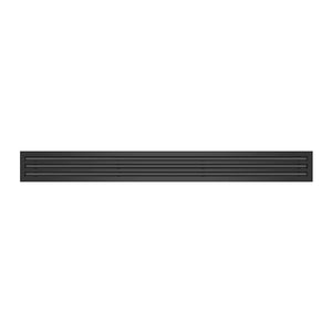 Front of 42 Inch 3 Slot Linear Air Vent Cover Black - 42 Inch 3 Slot Linear Diffuser Black - Texas Buildmart