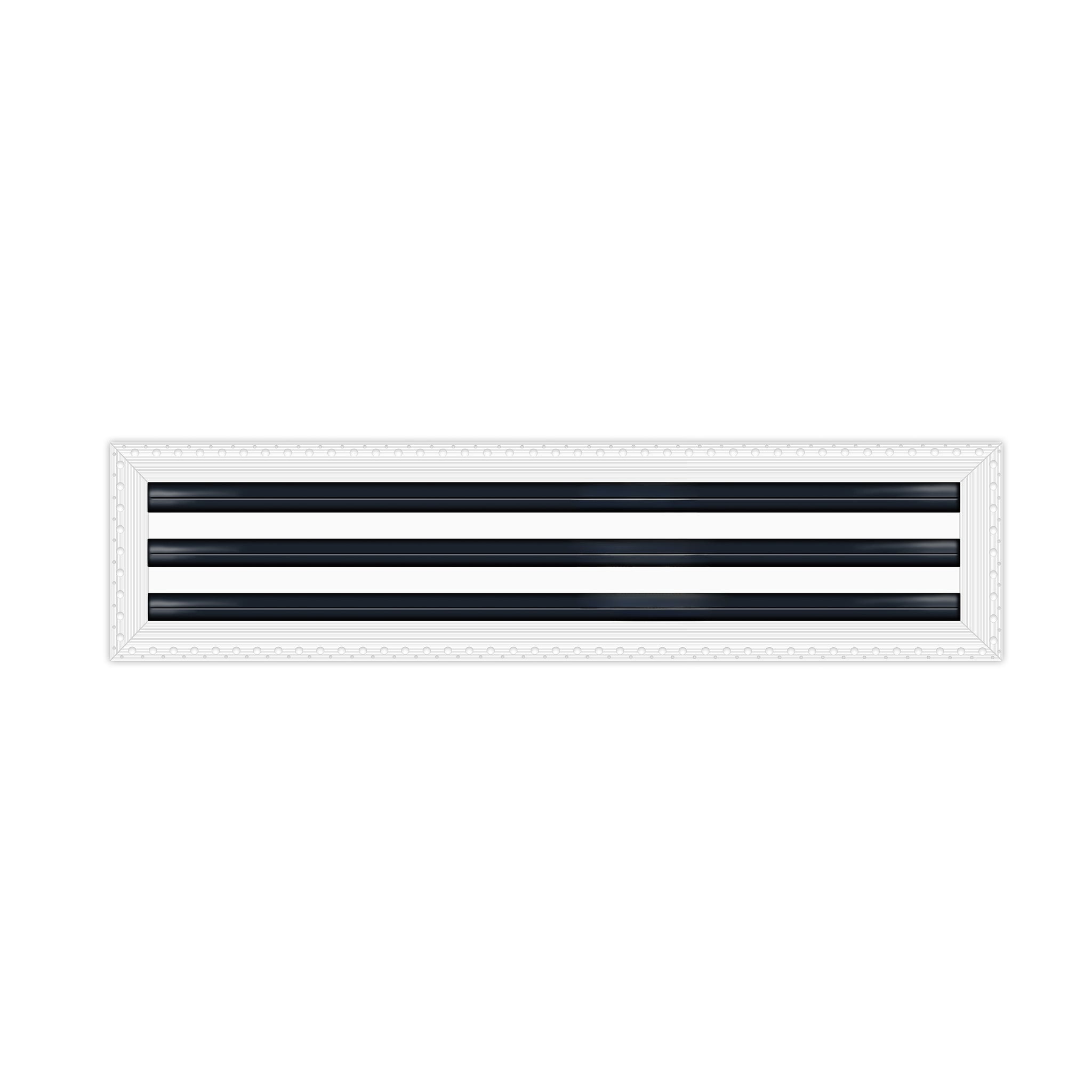 BUILDMART - 48" Mud-In Linear Slot Diffuser - 3 Slot -  Air Vent Cover - Drywall MUD IN White Air Vent - MUD Linear Slot Diffuser - Register Grille for Ceiling and Walls - Texas Buildmart