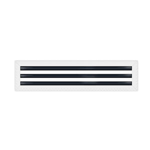 BUILDMART - 48" Mud-In Linear Slot Diffuser - 3 Slot -  Air Vent Cover - Drywall MUD IN White Air Vent - MUD Linear Slot Diffuser - Register Grille for Ceiling and Walls - Texas Buildmart