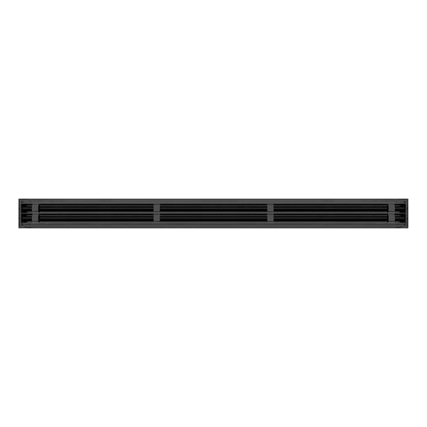 Back of 48 Inch 2 slot Linear Air Vent Cover Black - 48 Inch 2 slot Linear Diffuser Black - Texas Buildmart