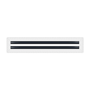 BUILDMART - 48" MUD-In Linear Slot Diffuser - 2 Slot -  Air Vent Cover - Drywall MUD IN White Air Vent - MUD Linear Slot Diffuser - Register Grille for Ceiling and Walls - Texas Buildmart