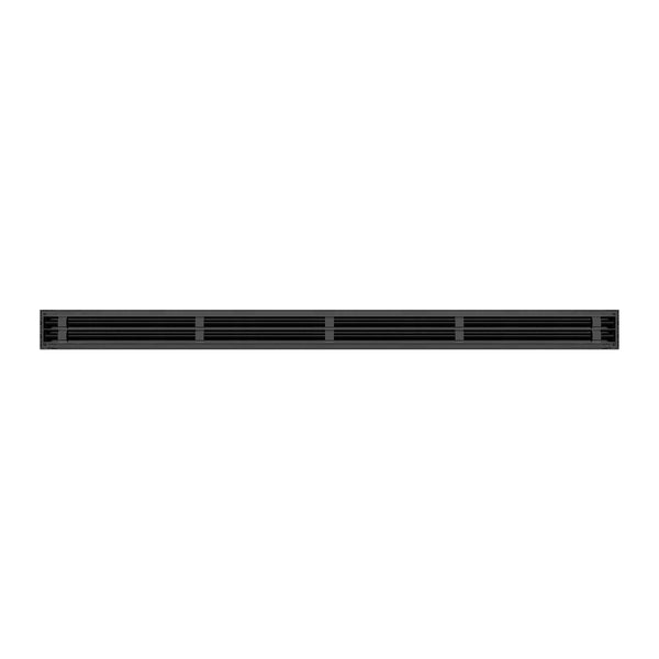 Back of 60 Inch 2 Slot Linear Air Vent Cover Black - 60 Inch 2 Slot Linear Diffuser Black - Texas Buildmart