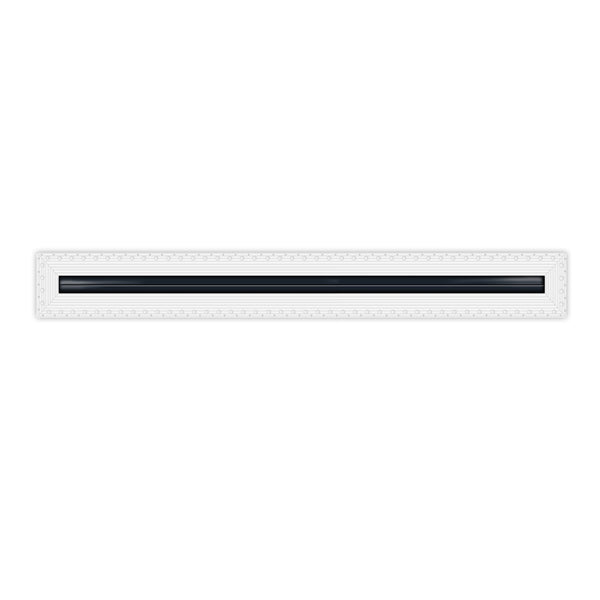 BUILDMART - 60" Mud-In Linear Slot Diffuser - 1 Slot -  Air Vent Cover - Drywall MUD IN White Air Vent - MUD Linear Slot Diffuser - Register Grille for Ceiling and Walls - Texas Buildmart