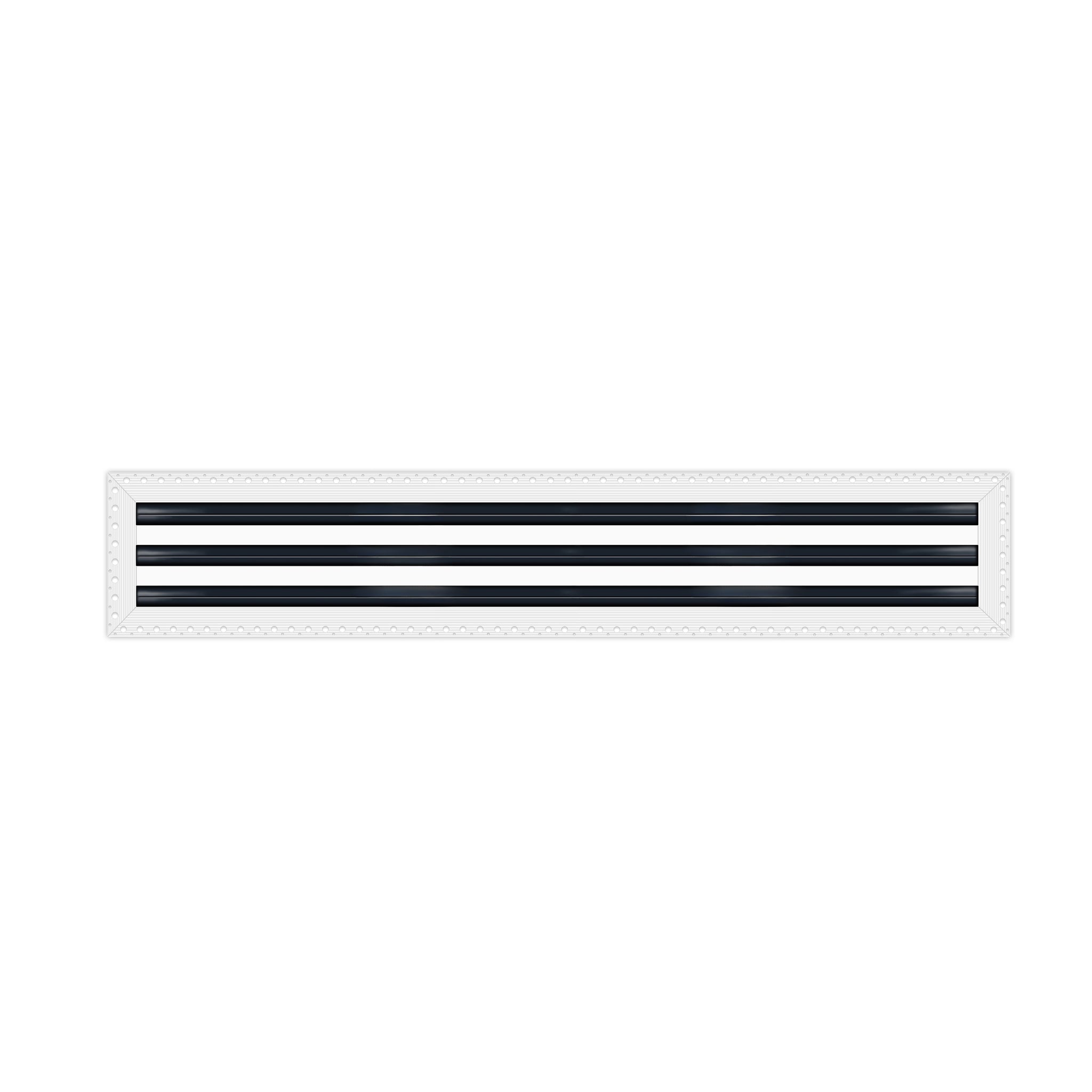 BUILDMART - 60" Mud-In Linear Slot Diffuser - 3 Slot -  Air Vent Cover - Drywall MUD IN White Air Vent - MUD Linear Slot Diffuser - Register Grille for Ceiling and Walls - Texas Buildmart