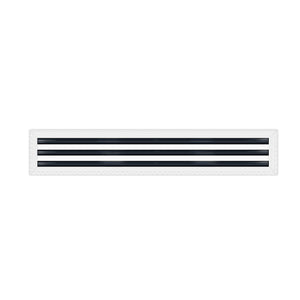 BUILDMART - 60" Mud-In Linear Slot Diffuser - 3 Slot -  Air Vent Cover - Drywall MUD IN White Air Vent - MUD Linear Slot Diffuser - Register Grille for Ceiling and Walls - Texas Buildmart