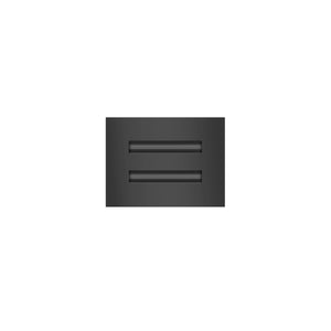 Front of 6x4 Modern Air Vent Cover Black - 6x4 Standard Linear Slot Diffuser Black - Texas Buildmart