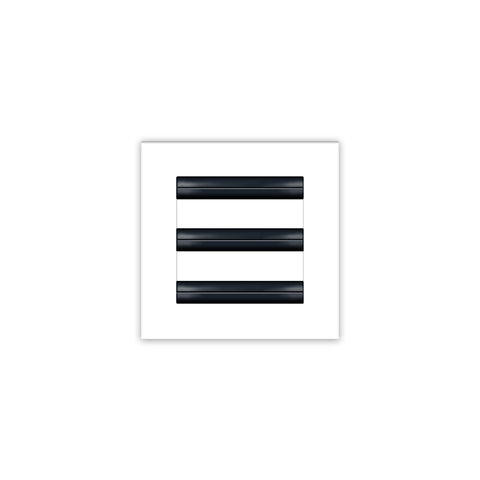 BUILDMART - 6x6 White Modern AC Vent Cover - Decorative Air Vent - Standard Linear Slot Diffuser - Register Grille for Ceiling, Walls & Floors - Texas Buildmart