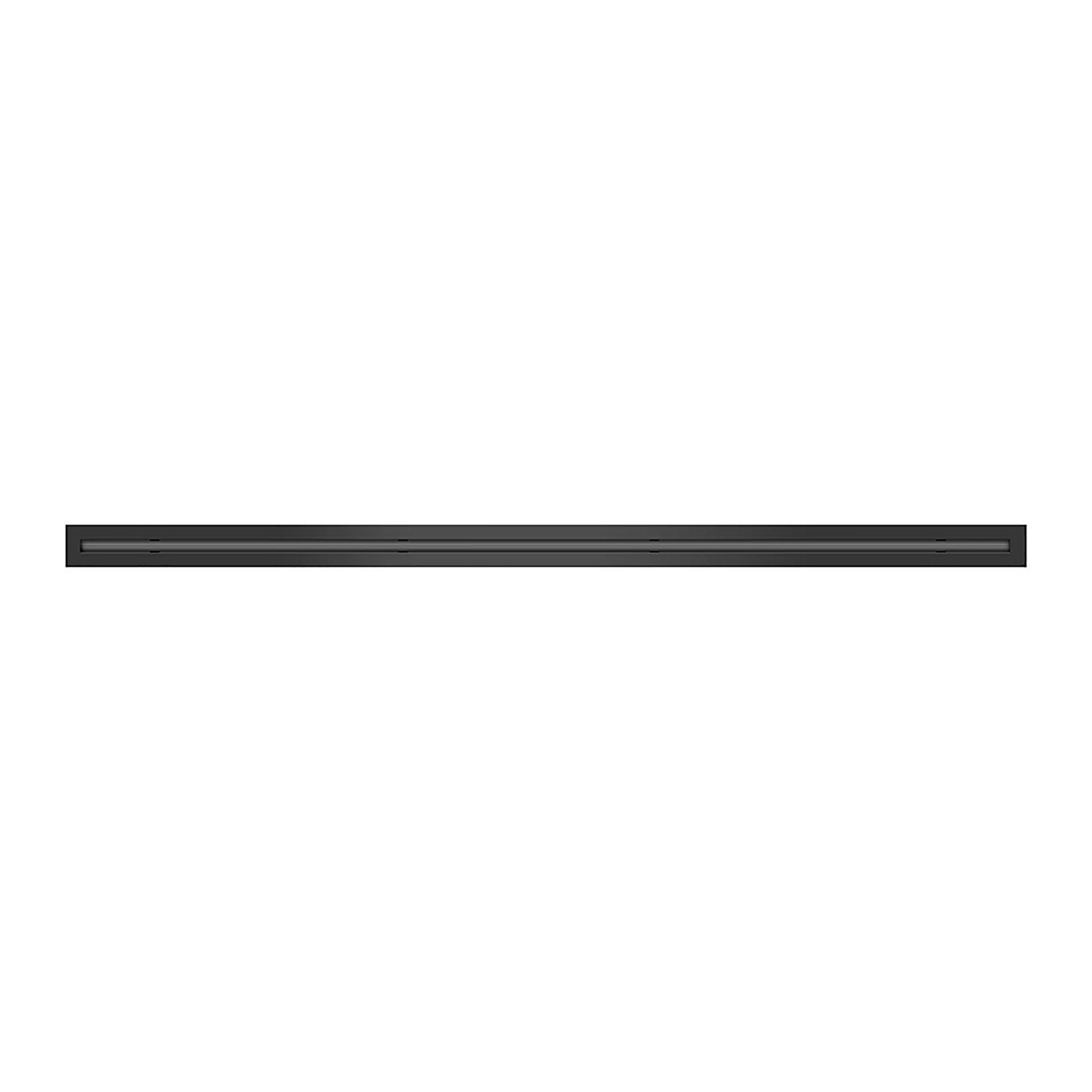 Front of 72 Inch 1 Slot Linear Air Vent Cover Black - 72 Inch 1 Slot Linear Diffuser Black - Texas Buildmart