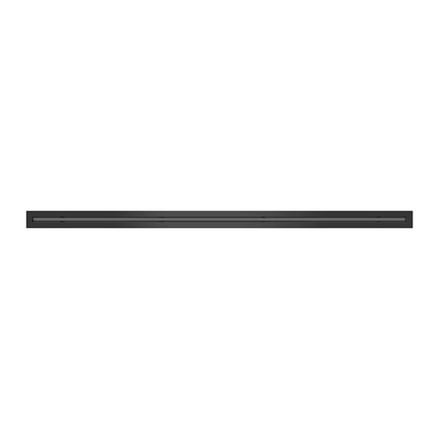 Front of 72 Inch 1 Slot Linear Air Vent Cover Black - 72 Inch 1 Slot Linear Diffuser Black - Texas Buildmart