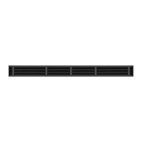 Back of 72 Inch 3 Slot Linear Air Vent Cover Black - 72 Inch 3 Slot Linear Diffuser Black - Texas Buildmart