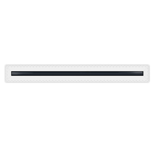 BUILDMART - 72" Mud-In Linear Slot Diffuser - 1 Slot -  Air Vent Cover - Drywall MUD IN White Air Vent - MUD Linear Slot Diffuser - Register Grille for Ceiling and Walls - Texas Buildmart