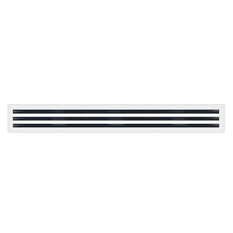 BUILDMART - 72" MUD-In Linear Slot Diffuser - 3 Slot -  Air Vent Cover - Drywall MUD IN White Air Vent - MUD Linear Slot Diffuser - Register Grille for Ceiling and Walls - Texas Buildmart